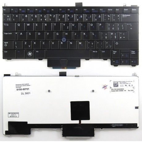 klávesnice Dell Latitude E5420 E5430 E6320 E6330 E6420 E6430 E6440 black CZ touchpoint