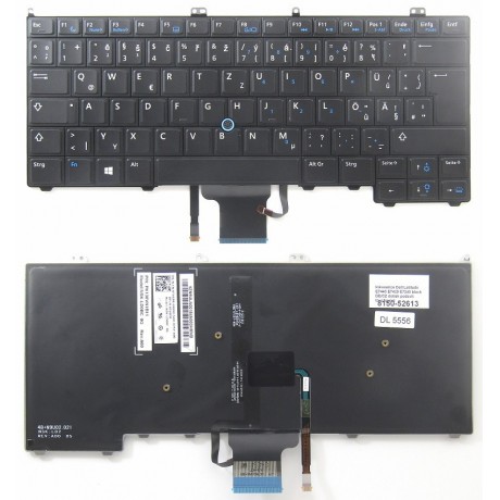 klávesnice Dell Latitude E7440 E7420 E7240 black DE/CZ česká dotisk podsvit touchpoint