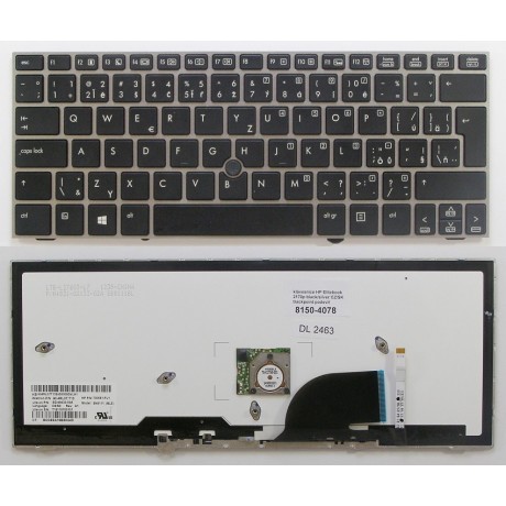 klávesnice HP Elitebook 2170p black/silver CZ/SK trackpoint podsvit