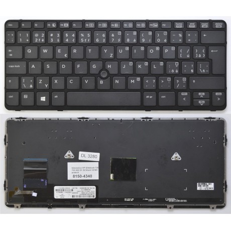 klávesnice HP Elitebook 720 725 820 G1 G2 black CZ/SK podsvit
