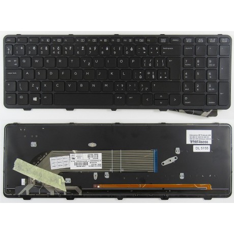 klávesnice HP Probook 450 G0 450 G1 450 G2 455 G1 455 G2 470 G0 black UK/CZ dotisk podsvit