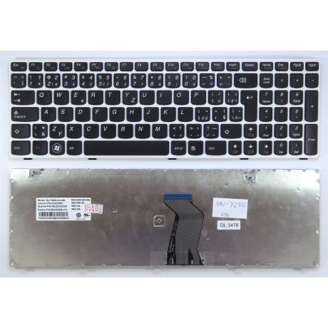 klávesnice Lenovo G580 G585 N580 V580 V585 Z580 Z585 black/white CZ/SK