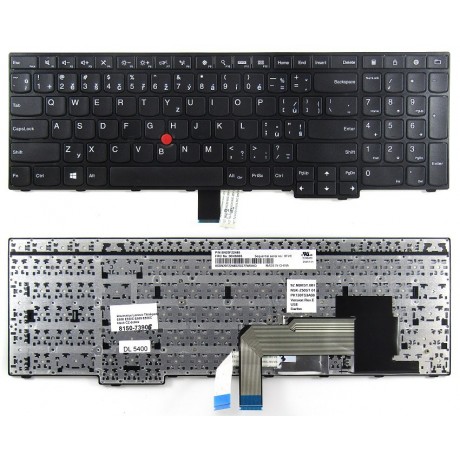 klávesnice Lenovo Thinkpad  E550 E550C E555 E555C E560 E565 black CZ česká  - dotisk (malý enter)