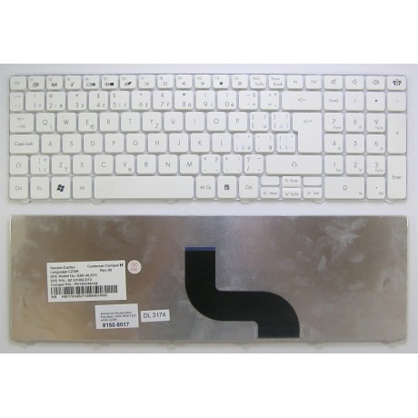 klávesnice Packard Bell EasyNote  TK85 TK86 TX87 white CZ/SK
