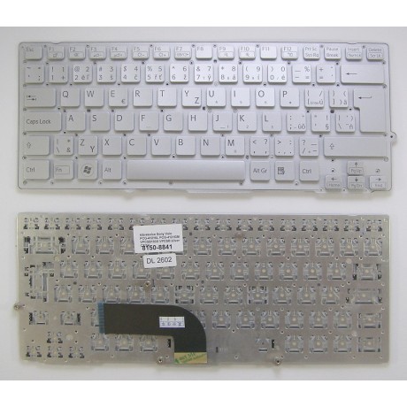 klávesnice Sony Vaio PCG-41216L PCG-4121GM VPCSB190X VPCSB silver CZ/SK