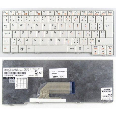klávesnice Lenovo IdeaPad S10-2 white CZ