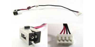 Napájecí konektor s kabelem Lenovo G470 G475 G570 G580 G585 G585GC - 5,5x2,5mm - 4pin