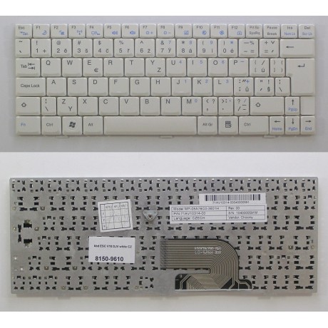 klávesnice Ecs V10 white CZ