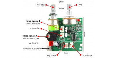 zesilovač pro mp3 set 2x15W