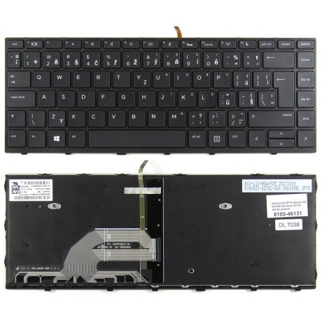 klávesnice HP Probook G1 640 645 black CZ/SK no frame podsvit