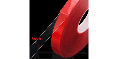 lepící páska oboustranná černá 5,0mm 10m 0,3mm