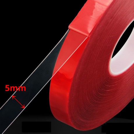 lepící páska oboustranná černá 5,0mm 10m 0,3mm