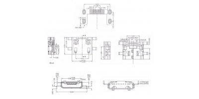 konektor micro USB B 5 pin female 17