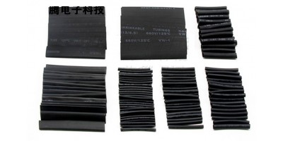 smršťovací bužírka černá - sada 127 ks