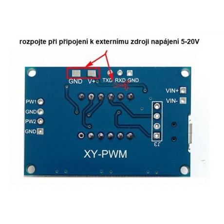 XY-LPWM generátor pulsní frekvence 1Hz-150Khz 3.3V-30V Board LCD Module 