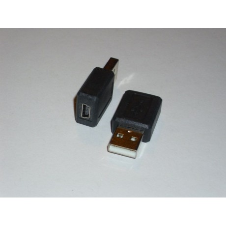 USB A Male to Mini USB B 5 Pin Female Adapter