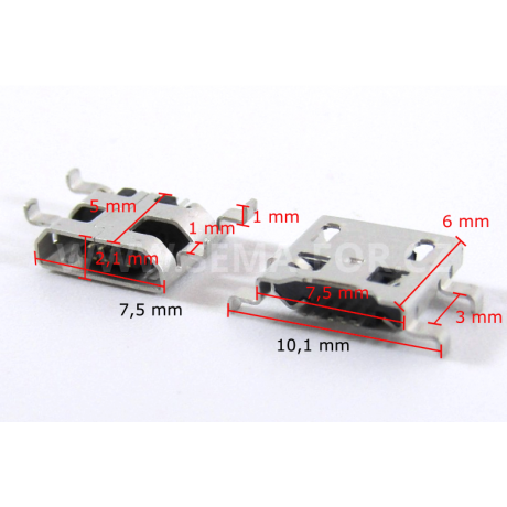 konektor micro USB B 5 pin female 29B