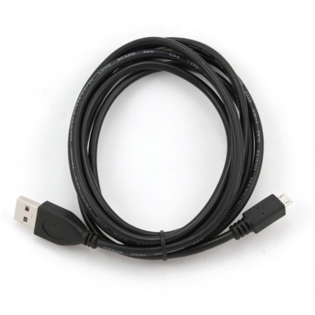 kabel USB A--micro USB B 1,8m černý