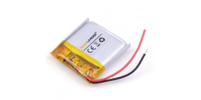 baterie Lihium 3,7V 180mAh, 25*25*4mm 