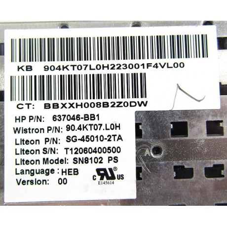klávesnice HP Probook 6360 6360B 6360T black UK trackpoint
