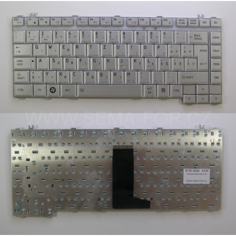Tlačítko klávesnice TOSHIBA SAT A500 P300 SILVER UK