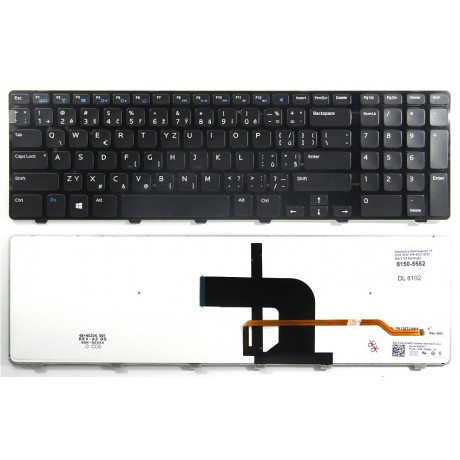 klávesnice pro notebook Dell Inspiron 17 3721 3737 17R 5721 5737 black CZ česká - podsvit