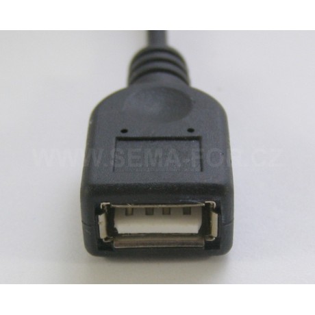 USB napajecí kabel 2,5x0,7 1m