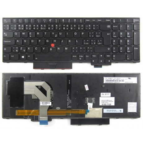 klávesnice IBM Lenovo Thinkpad T570 T580 black CZ/SK podsvit