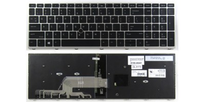 klávesnice HP Probook 650 G4 black/silver US podsvit touchpoint
