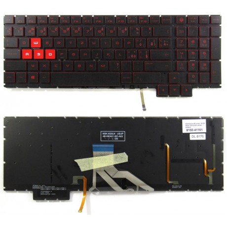 klávesnice HP omen 15-CE Series black US/CZ/SK dotisk podsvit