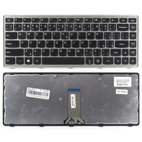 klávesnice Lenovo G400S G405S Z410 black/silver frame US/CZ dotisk