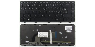 klávesnice HP Probook 430 G2 440 G0 G1 G2 445 G1 G2 640 645 G1 black UK/CZ/SK dotisk - with frame podsvit