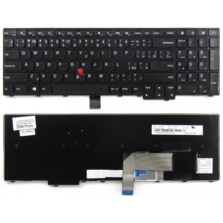 klávesnice IBM Lenovo ThinkPad Edge T540 L540 W540 E531 E540 black US/CZ/SK - dotisk (malý enter)