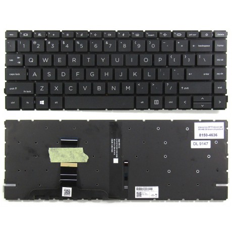 klávesnice HP Probook 440 G8 445 G8 black US podsvit