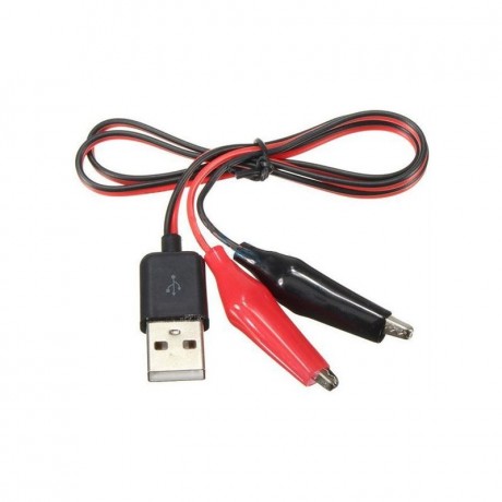 kabel USB A to 2x krokodil napájení +5V