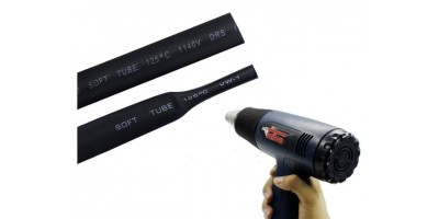 smršťovací bužírka černá - sada 127 ks