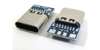 konektor micro USB-C female 28 - 14pin + board 4pin