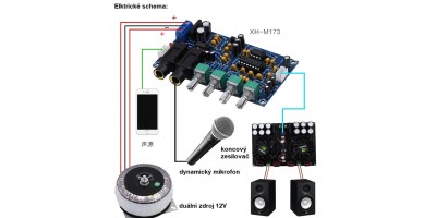 2.1 zesilovač XINRUI-M139 - 2x50W + 100W