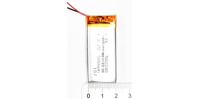 Batérie ZC LION 3,7V 500mAh, 50 * 22 * 5mm, drôty + -