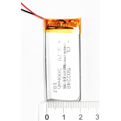 Batérie ZC LION 3,7V 500mAh, 50 * 22 * 5mm, drôty + -