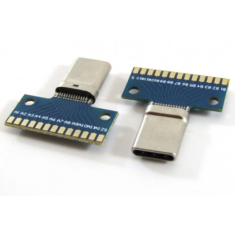 Micro USB-C female 33 - 26pin + board connector