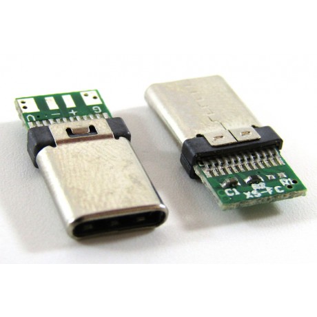 Micro USB-C female connector 37 - 24pin + board 4pin