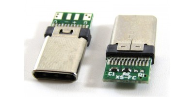 konektor micro USB-C female 37 - 24pin + board 4pin