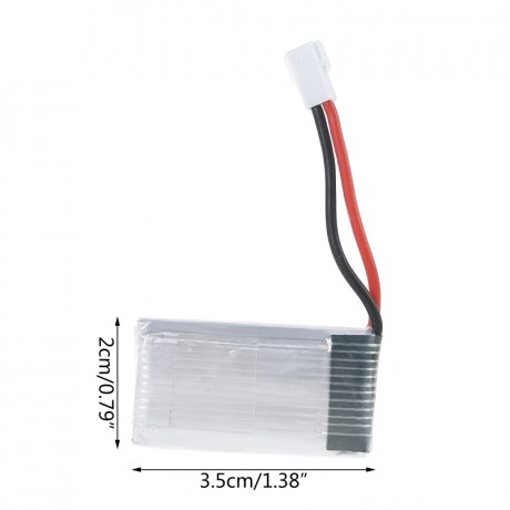 Batéria LI-POL 3,7 V 550mAh, 35 * 20 * 7mm - 2pin