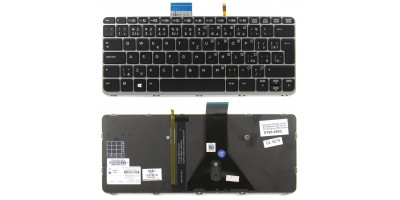 česká klávesnice HP EliteBook Folio 1011 1012 1020 1030 G1 černá/šedá CZ/SK podsvit