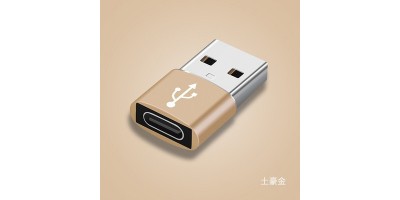 Priechodná redukcia USB, micro USB C zlatá