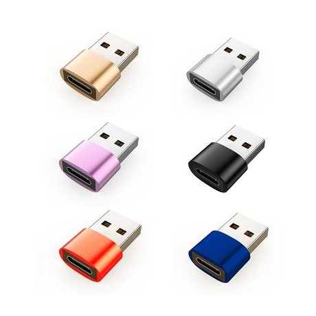 Průchozí redukce USB, micro  USB C zlatá