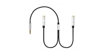 Rozdvojka 3,5mm jack na slúchadlá a mikrofón káblová