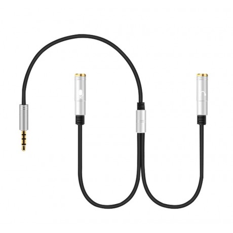 Rozdvojka 3,5mm jack na slúchadlá a mikrofón káblová