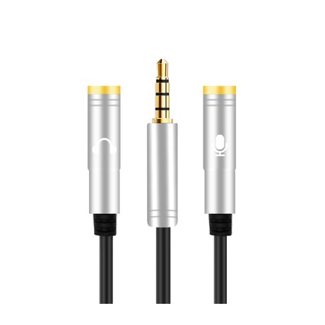 Rozdvojka 3,5mm jack na slúchadlá a mikrofón káblová